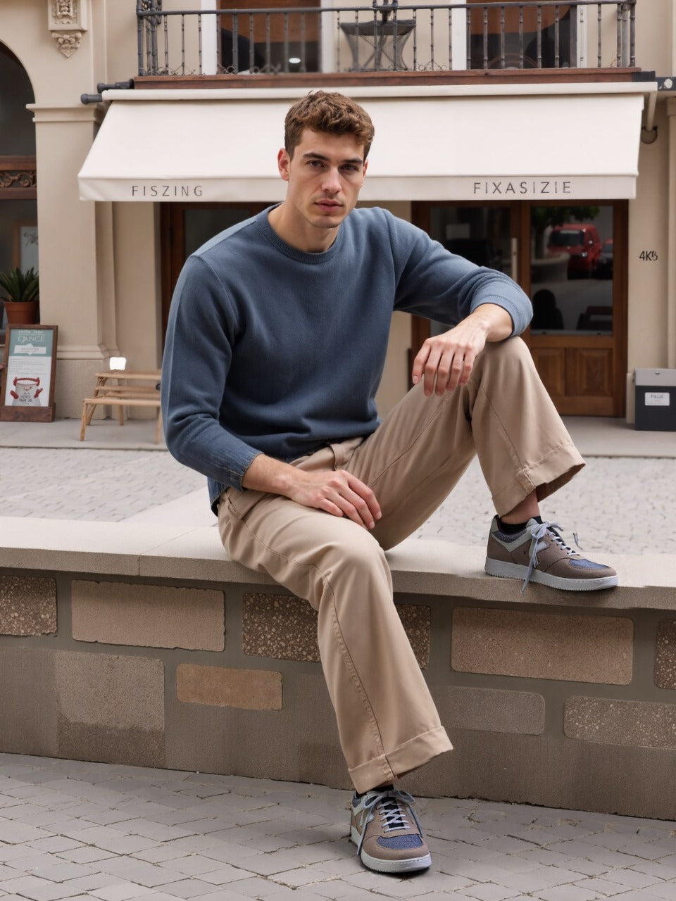 Zovra Glide | Taupe Luxe Sneakers