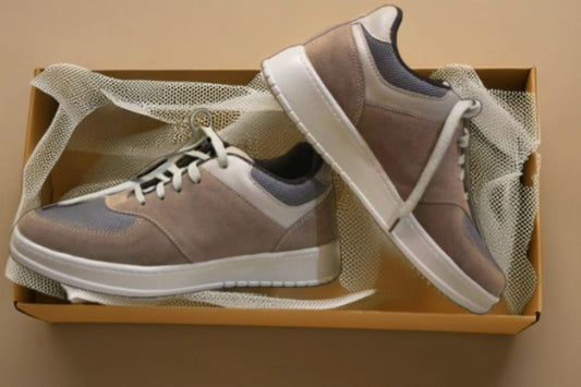 Zovra Glide | Taupe Luxe Sneakers